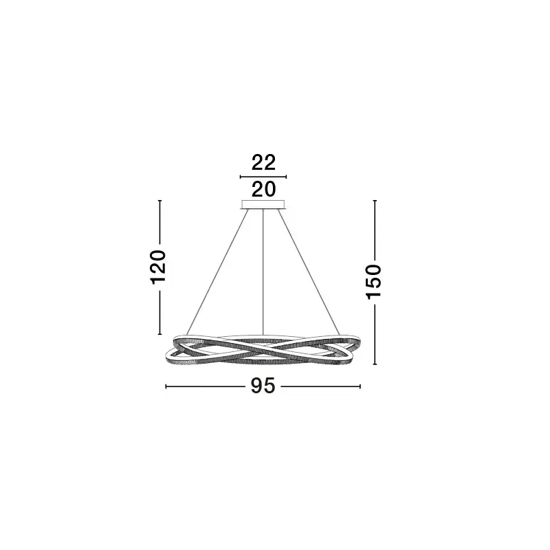 Luster NOVA LUCE 9186935 LED 68W 5637lm 3000K 230V IP20